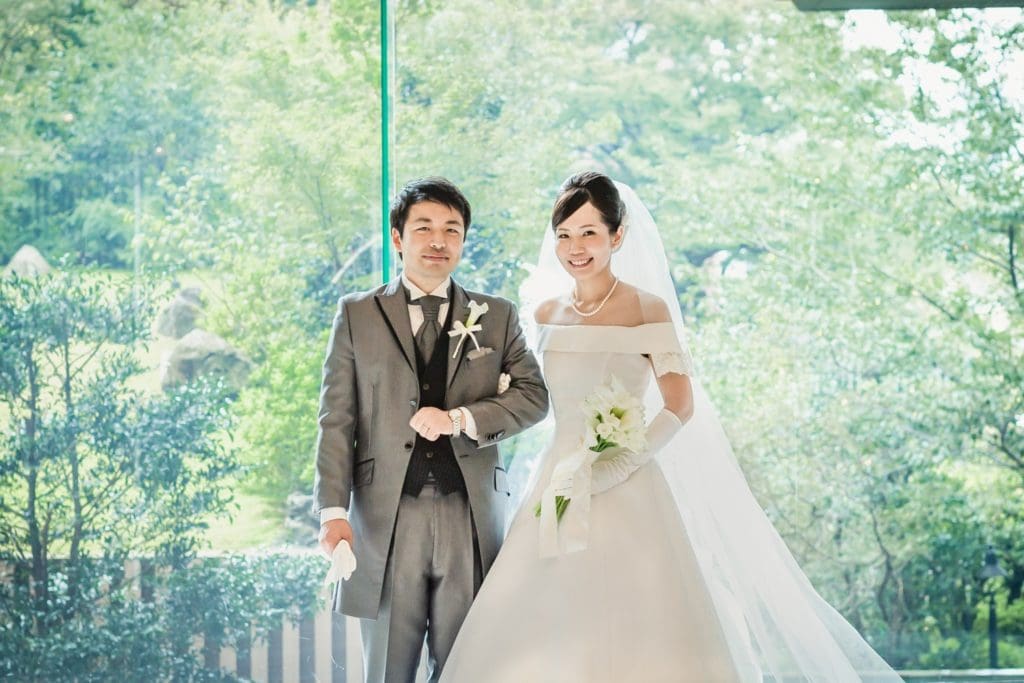 椿山荘での結婚式撮影